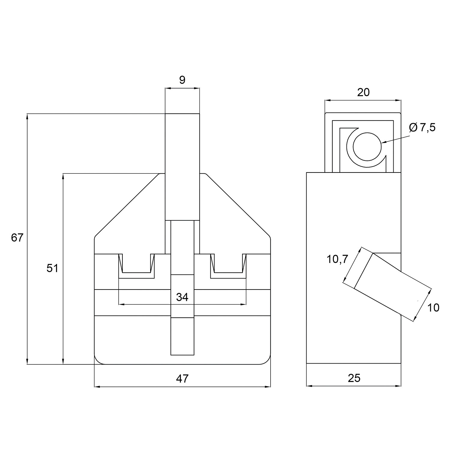 Bloqueo para disyuntor multipolar
