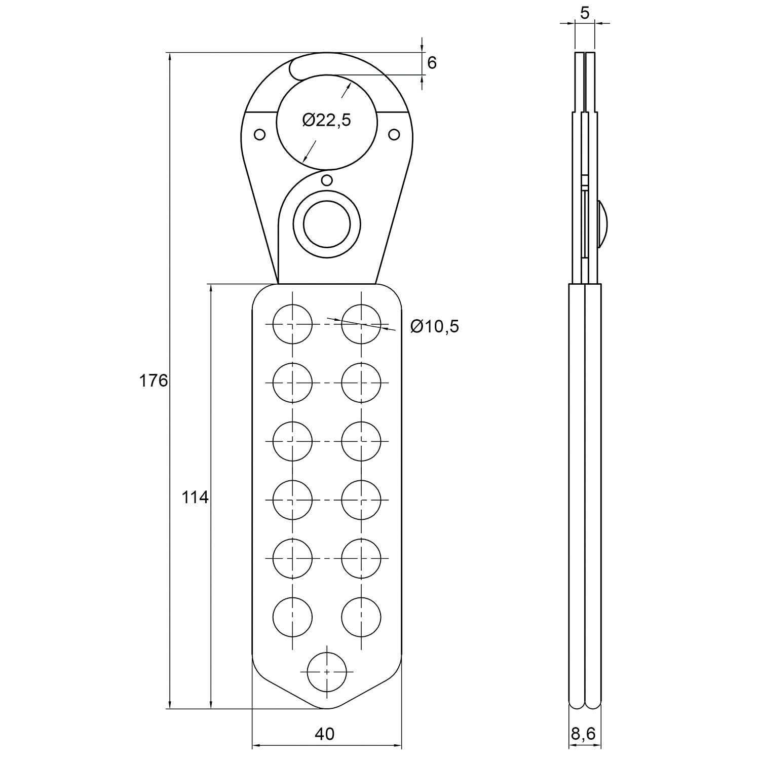 Portacandados múltiple 13 candados