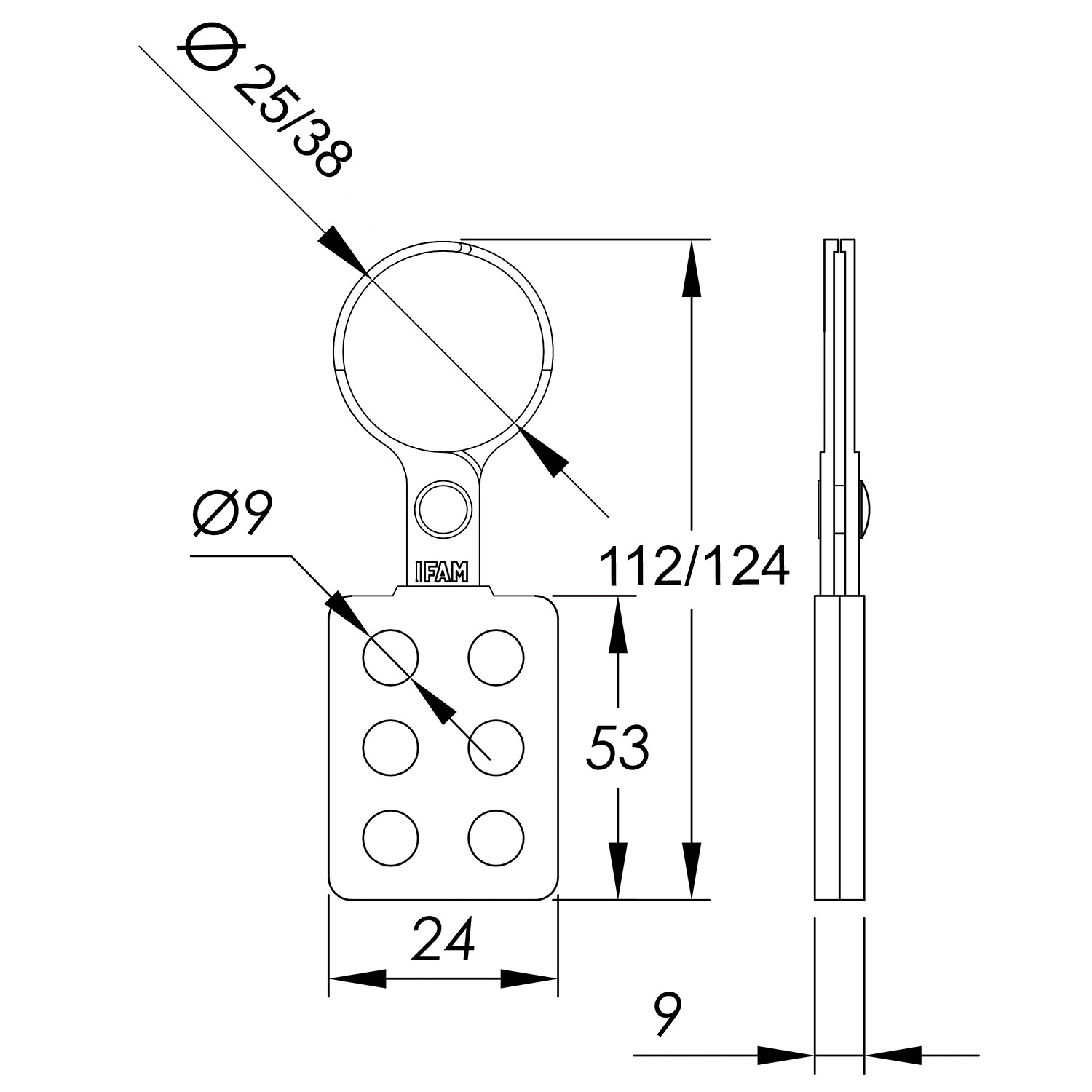 Portacandados múltiple aluminio