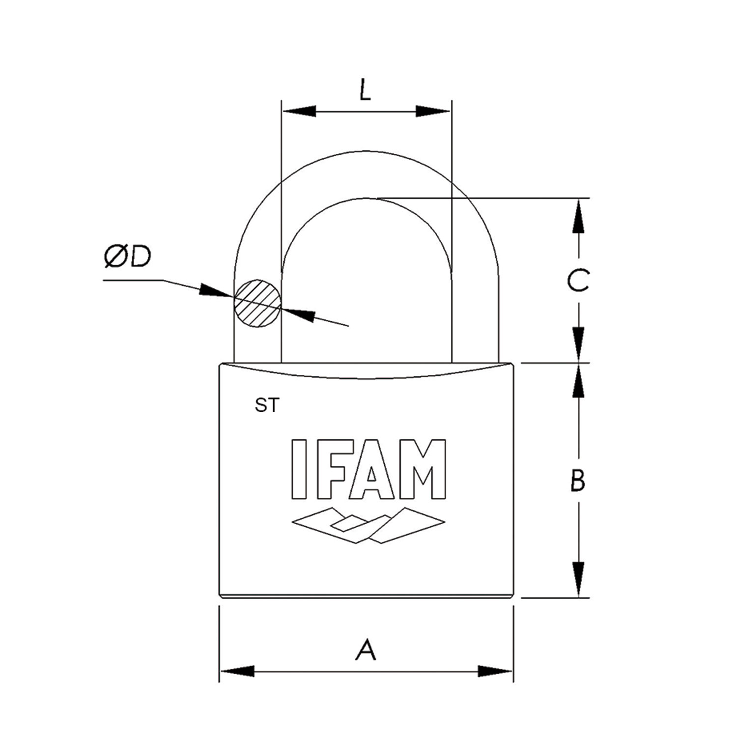 Steelus arco largo llaves iguales