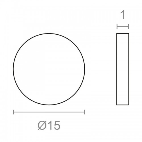 PLACA ADHESIVA P/IMAN IM25 15mm NI
