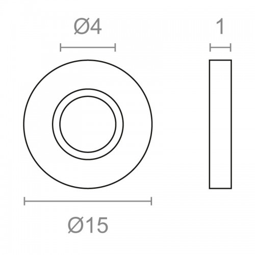PLACA ATORNILLAR P/IMAN IM26 15mm ZN