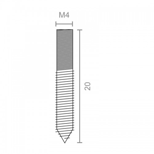 TORNILLO DOWELL TRN09 M4x20mm ZN