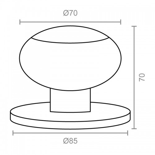 POMO PUERTA AROS PP01 70mm LP