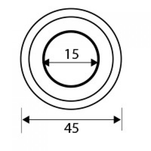 EMBELLECEDOR MIRILLA MR03 45mm CU*