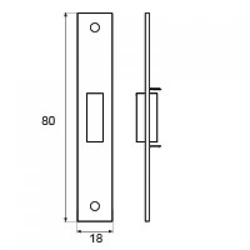 PICAPORTE VAIVEN PCT06 80x18mm BC