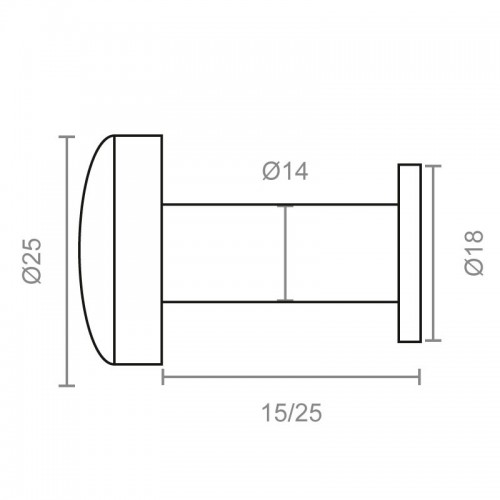 MIRILLA 14mm 180º MR01 15/25mm LTD