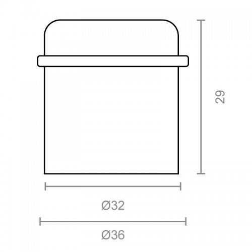 TOPE PUERTA SETA TP06 32mm RB