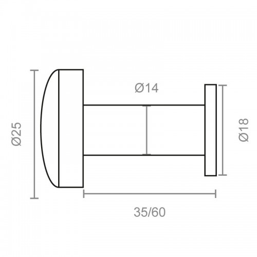 MIRILLA 14mm 180º MR01 35/60mm LTD/NS