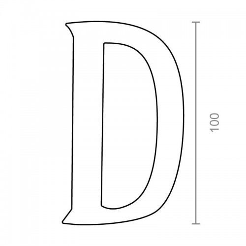 BL LETRA LATON D LTR01 100mm LP