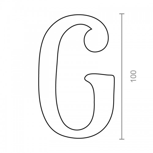 BL LETRA LATON G LTR01 100mm LP