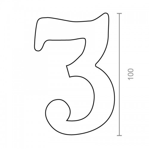 BL NUMERO LATON 3 NM01 100mm NE