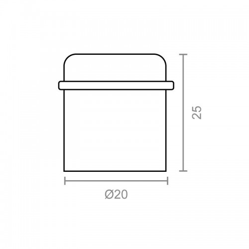 TOPE PUERTA SETA TP03 20mm NE