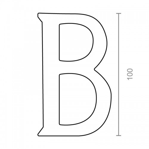 BL LETRA LATON B LTR01 100mm NS