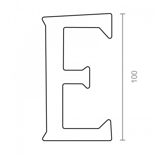BL LETRA LATON E LTR01 100mm NS