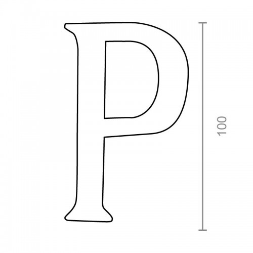 BL LETRA LATON P LTR01 100mm LP