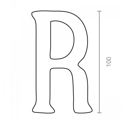 BL LETRA LATON R LTR01 100mm LP