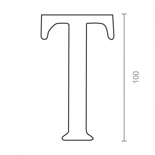 BL LETRA LATON T LTR01 100mm LP