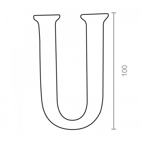 BL LETRA LATON U LTR01 100mm LP