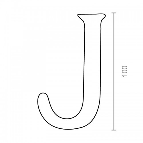 BL LETRA LATON J LTR01 100mm NE