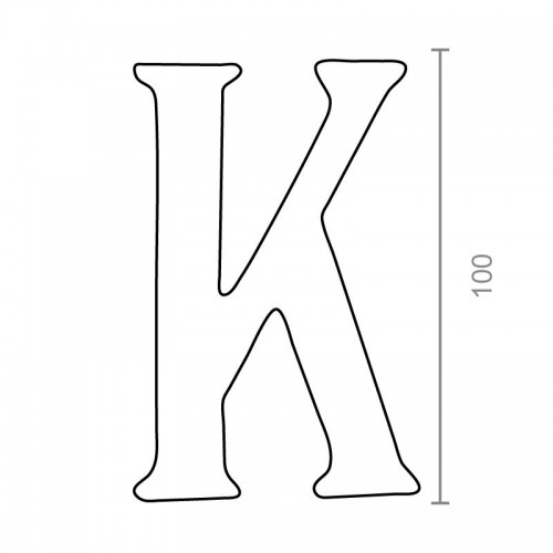 BL LETRA LATON K LTR01 100mm NE*