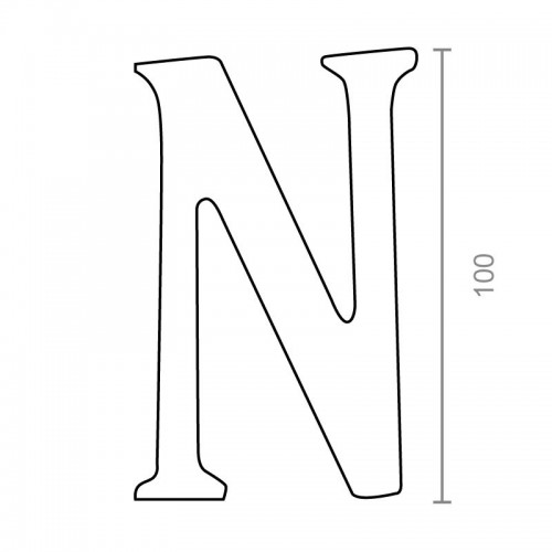 BL LETRA LATON N LTR01 100mm NE
