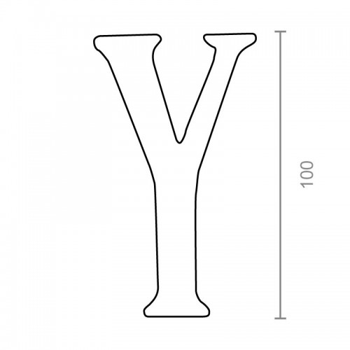 BL LETRA LATON Y LTR01 100mm NE*