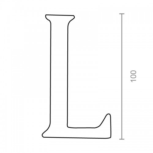 BL LETRA LATON L LTR01 100mm NS