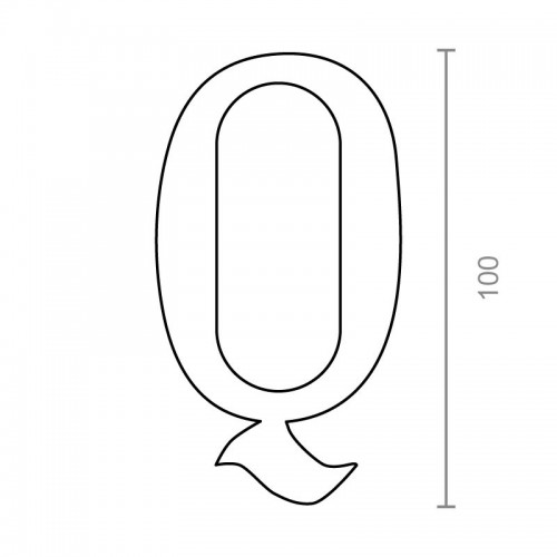 BL LETRA LATON Q LTR01 100mm NS*