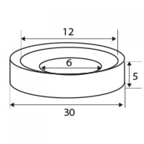NEODIMIO ARO AVELLANADO IM31 30x5mm (12-6) NI
