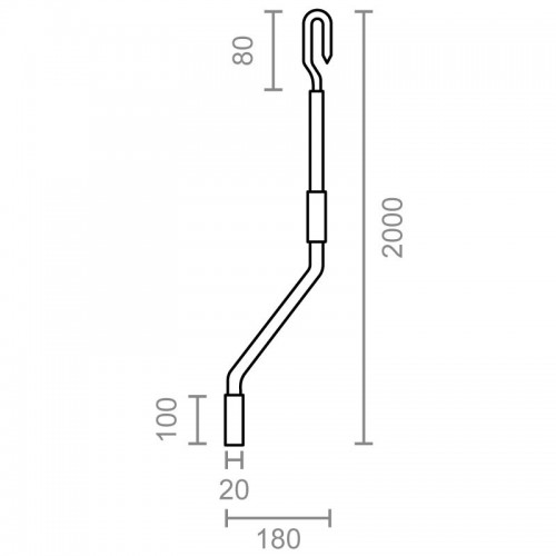 MANIVELA TOLDO ALTO TLD06 2000mm BL