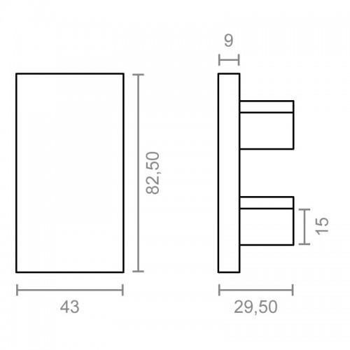 TAPA FINAL PERGOLA P/PERFIL 80/40 TLD23 BL