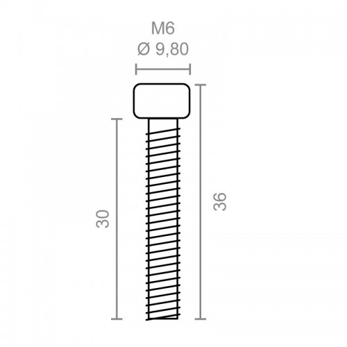 TORNILLO MAQUINA ENROLLAR TOLDO TLD27 M6x30mm ZN