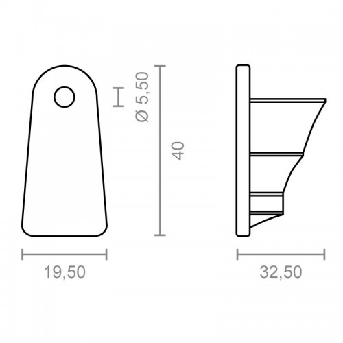 TAPA PALILLO PERGOLA SIMPLE TLD28 BL