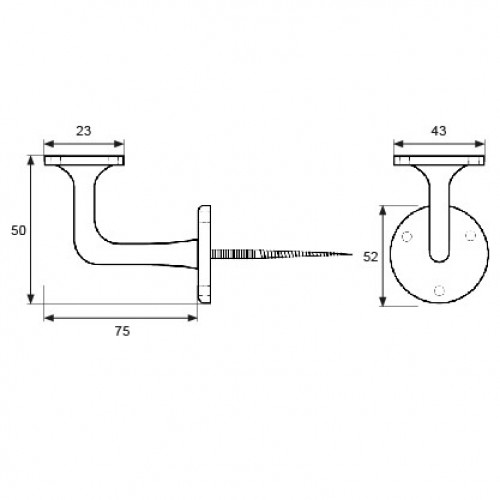 SOPORTE PASAMANOS DOWELL PMN03 NS