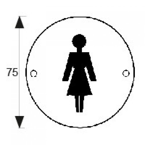 PLACA IDENTIFICATIVA MUJER PLP07 75mm IN