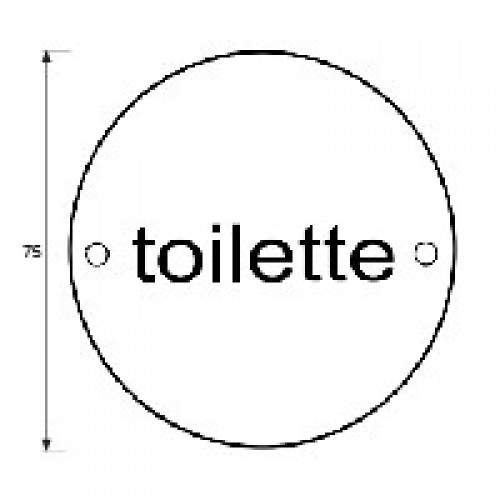 PLACA IDENTIFICATIVA TOILETTE PLP08 75mm IN
