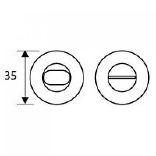 MULETILLA ROSETA 575 35mm PVD