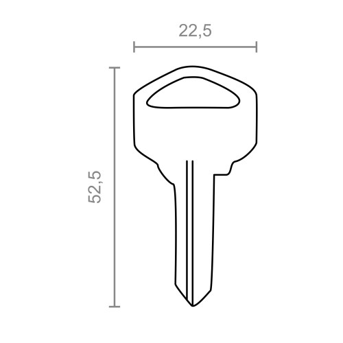 LLAVE BRUTO POMO PUERTA BOLA PP07 NI