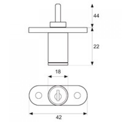 CERRADURA ARCHIVADOR CM10 18mm CB (LL/I)