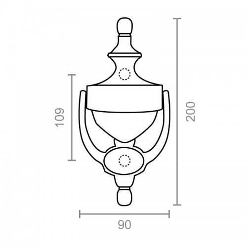 LLAMADOR INGLES LLM01 200x90mm NE