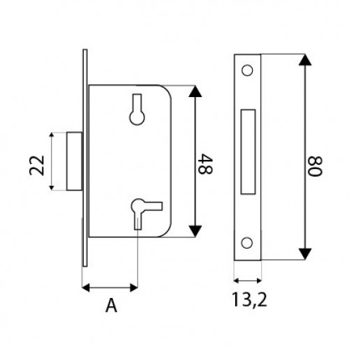 CERRADURA EMBUTIR CM15 30mm LP