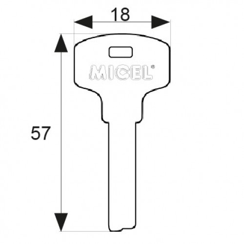 LLAVE BRUTO CILINDRO SEGURIDAD CS02 NI