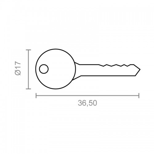 LLAVE BRUTO CANDADO CN01/CN02 20-25mm NI