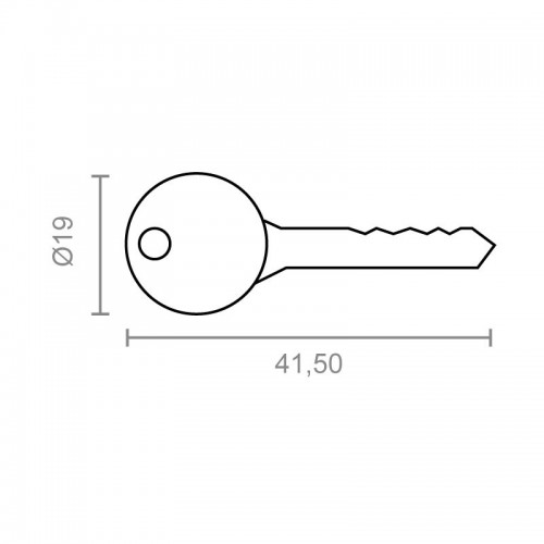 LLAVE BRUTO CANDADO CN01/CN02 30mm NI