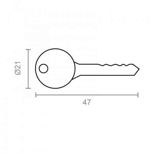 LLAVE BRUTO CANDADO CN01/CN02 40mm NI
