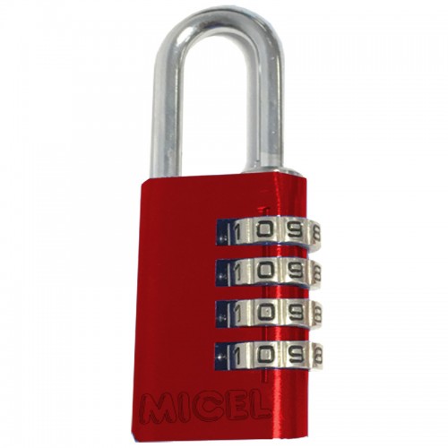 BL CANDADO COMBINACION CN08 30mm ROJO