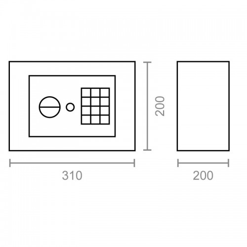 CAJA FUERTE ELECTRONICA/LLAVE CFC01 NE