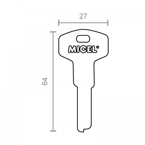 LLAVE BRUTO CILINDRO SEGURIDAD CS09 NI