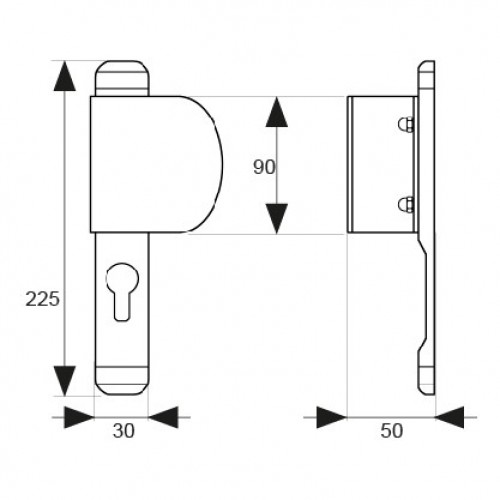 BL ASA PLACA C/B 6843 ALUM NE